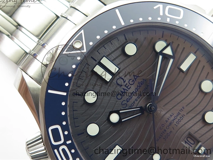 1225 Seamaster Diver 300M ORF 1:1 Best Edition Blue Ceramic Gray Dial on SS Bracelet A HighQuality 7867